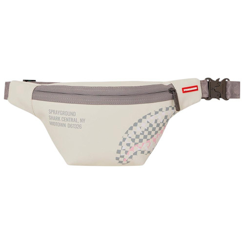 Sprayground Τσαντάκι μέσης Cream Check Shark Central Savvy Crossbody